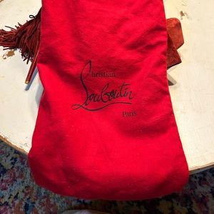 Christian Louboutin Paris fringe heeled boots